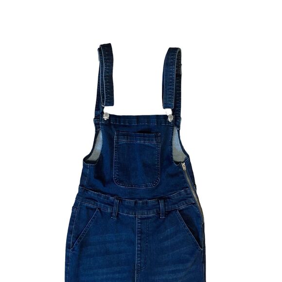 Judy Blue Flare Leg Blue Denim Bib Overalls, Women’s Size S fitted - Picture 3 of 11